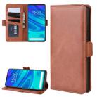 Double Buckle Wallet Stand Leather Cell Phone Case for P SMART Z，with Wallet & Holder & Card Slots(Brown) - 1