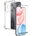 For Honor 400 Pro Global 160.8mm NORTHJO 2 in 1 TPU Airbag Shockproof Phone Case with Screen Film(Clear) - 1