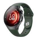 For Huawei Watch 5 42mm Reverse Buckle Silicone Watch Band(Wilderness Green) - 1