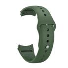 For Huawei Watch 5 42mm Reverse Buckle Silicone Watch Band(Wilderness Green) - 2