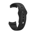 For Huawei Watch 5 42mm Reverse Buckle Silicone Watch Band(Black) - 2