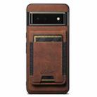 For Google Pixel 6 Suteni H17 Litchi Texture Leather Magnetic Detachable Wallet Phone Case(Brown) - 1