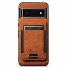 For Google Pixel 6 Suteni H17 Litchi Texture Leather Magnetic Detachable Wallet Phone Case(Khaki) - 1