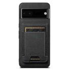 For Google Pixel 6a Suteni H17 Litchi Texture Leather Magnetic Detachable Wallet Phone Case(Black) - 1