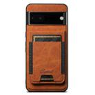 For Google Pixel 6a Suteni H17 Litchi Texture Leather Magnetic Detachable Wallet Phone Case(Khaki) - 1