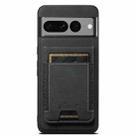 For Google Pixel 7 Pro Suteni H17 Litchi Texture Leather Magnetic Detachable Wallet Phone Case(Black) - 1