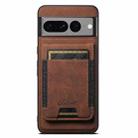 For Google Pixel 7 Pro Suteni H17 Litchi Texture Leather Magnetic Detachable Wallet Phone Case(Brown) - 1
