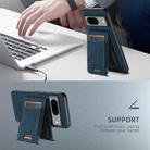 For Google Pixel 8 Suteni H17 Litchi Texture Leather Magnetic Detachable Wallet Phone Case(Blue) - 3