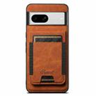 For Google Pixel 8a Suteni H17 Litchi Texture Leather Magnetic Detachable Wallet Phone Case(Khaki) - 1