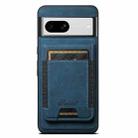 For Google Pixel 8a Suteni H17 Litchi Texture Leather Magnetic Detachable Wallet Phone Case(Blue) - 1