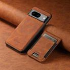 For Google Pixel 9 Suteni H17 Litchi Texture Leather Magnetic Detachable Wallet Phone Case(Khaki) - 2