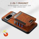For Google Pixel 9 Suteni H17 Litchi Texture Leather Magnetic Detachable Wallet Phone Case(Khaki) - 3