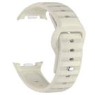 For Samsung Galaxy Watch 8  40 / 44mm Dot Pattern Release Buckle Silicone Watch Band(Starlight) - 3