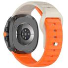 For Samsung Galaxy Watch 8  40 / 44mm Dot Pattern Release Buckle Silicone Watch Band(Starlight Orange) - 2