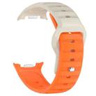 For Samsung Galaxy Watch 8  40 / 44mm Dot Pattern Release Buckle Silicone Watch Band(Starlight Orange) - 3