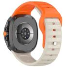 For Samsung Galaxy Watch 8  40 / 44mm Dot Pattern Release Buckle Silicone Watch Band(Orange Starlight) - 2