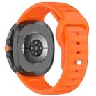For Samsung Galaxy Watch 8  40 / 44mm Dot Pattern Release Buckle Silicone Watch Band(Orange) - 2