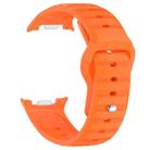 For Samsung Galaxy Watch 8  40 / 44mm Dot Pattern Release Buckle Silicone Watch Band(Orange) - 3