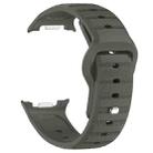 For Samsung Galaxy Watch 8  40 / 44mm Dot Pattern Release Buckle Silicone Watch Band(Gray Green) - 3
