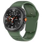 For Samsung Galaxy Watch 8  40 / 44mm Dot Pattern Release Buckle Silicone Watch Band(Army Green) - 1