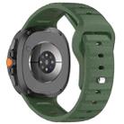For Samsung Galaxy Watch 8  40 / 44mm Dot Pattern Release Buckle Silicone Watch Band(Army Green) - 2