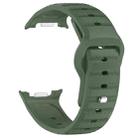 For Samsung Galaxy Watch 8  40 / 44mm Dot Pattern Release Buckle Silicone Watch Band(Army Green) - 3