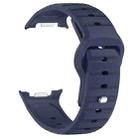 For Samsung Galaxy Watch 8  40 / 44mm Dot Pattern Release Buckle Silicone Watch Band(Midnight Blue) - 3