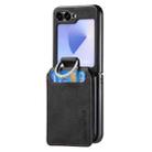 For Samsung Galaxy Z Flip5 5G Retro Leather Ring Vertical Flip Wallet Phone Case(Black) - 2