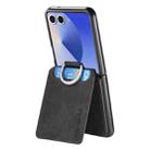 For Samsung Galaxy Z Flip7 5G Retro Leather Ring Vertical Flip Wallet Phone Case(Black) - 3