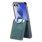 For Samsung Galaxy Z Flip7 5G Retro Leather Ring Vertical Flip Wallet Phone Case(Green) - 3