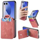 For Samsung Galaxy Z Flip7 5G Retro Leather Ring Vertical Flip Wallet Phone Case(Pink) - 1