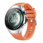 For Huawei Watch 5 42mm Corrugated Silicone Watch Band(Orange) - 1
