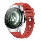 For Huawei Watch 5 42mm Corrugated Silicone Watch Band(Red) - 1