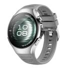 For Huawei Watch 5 42mm Corrugated Silicone Watch Band(Gray) - 1