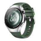 For Huawei Watch 5 42mm Corrugated Silicone Watch Band(Wilderness Green) - 1