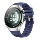 For Huawei Watch 5 42mm Corrugated Silicone Watch Band(Raw Blue) - 1