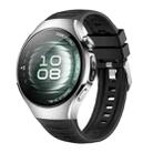 For Huawei Watch 5 42mm Corrugated Silicone Watch Band(Black) - 1