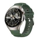 For Huawei Watch 5 46mm Metal Pin Buckle Silicone Watch Band(Wilderness Green) - 1