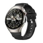 For Huawei Watch 5 46mm Metal Pin Buckle Silicone Watch Band(Black) - 1