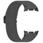 For Samsung Galaxy Watch 8 40 / 44mm Ethnic Style Elastic Nylon Braided Watch Band(Dark Gray) - 2