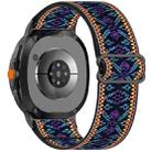 For Samsung Galaxy Watch 8 40 / 44mm Ethnic Style Elastic Nylon Braided Watch Band(Ethnic Blue Purple) - 1