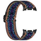 For Samsung Galaxy Watch 8 40 / 44mm Ethnic Style Elastic Nylon Braided Watch Band(Ethnic Blue Purple) - 2