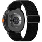 For Samsung Galaxy Watch 8 40 / 44mm Ethnic Style Elastic Nylon Braided Watch Band(Black) - 1