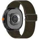 For Samsung Galaxy Watch 8 40 / 44mm Ethnic Style Elastic Nylon Braided Watch Band(Army Green) - 1