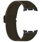 For Samsung Galaxy Watch 8 40 / 44mm Ethnic Style Elastic Nylon Braided Watch Band(Army Green) - 2