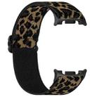 For Samsung Galaxy Watch 8 40 / 44mm Ethnic Style Elastic Nylon Braided Watch Band(Leopard) - 2