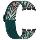 For Samsung Galaxy Watch 8 40 / 44mm Ethnic Style Elastic Nylon Braided Watch Band(Green Arrow) - 2