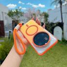 For Xiaomi 15 Ultra Dual-Color Clear Acrylic Hybrid TPU MagSafe Phone Case with Strap(Orange) - 1