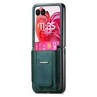For Motorola Moto Razr 60 Ultra Retro Leather Fold Stand Elastic Card Bag Phone Case(Green) - 2