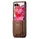 For Motorola Moto Razr 60 Ultra Retro Leather Fold Stand Elastic Card Bag Phone Case(Brown) - 2